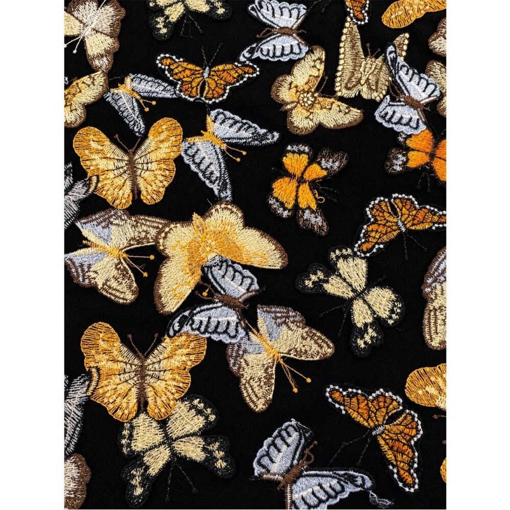 Anthropologie Dolan Left Coast 3D Butterfly Tee Appliqué Whimsy Cottagecore M - Picture 4 of 5
